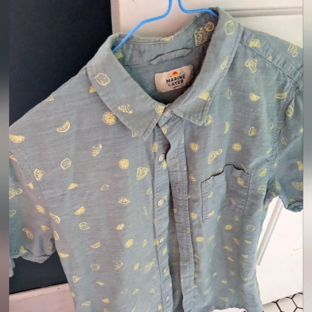 Marine Layer Lemon S/S Lightweight Size Small Shirt